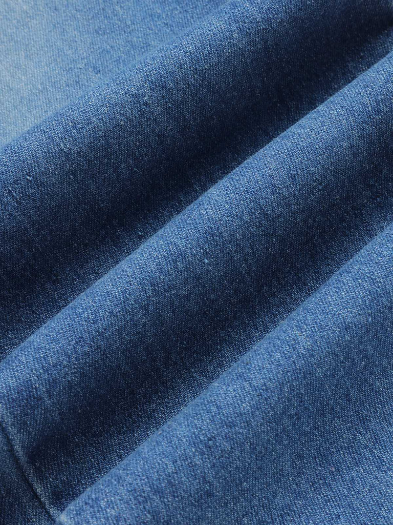 Blue 1930s High Waist Flare Jeans — 1930s style for the woman going places