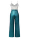 Blue 1930s Laser Flashing Spaghetti Strap Jumpsuit, vintage romper, retro jumpsuit - perfect for women who love vintage and retro fashion