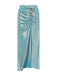 She finds her 1930s story in this Blue 1930s Shimmery Beading Cover-Up