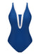 Blue 1930s Strap One-Piece Swimsuit, vintage swimsuit, pin-up swimwear - perfect for women who love vintage and retro fashion