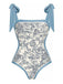 Blue 1930s Straps Reversible Swimsuit: 1930s Riviera elegance, reimagined for her