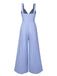 Blue 1930s Stripe Cutout Wide Strap Jumpsuit, vintage romper, retro jumpsuit - perfect for women who love vintage and retro fashion