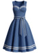 [Pre-Sale] Blw 1940s Striped Vintage Classic Dress 2