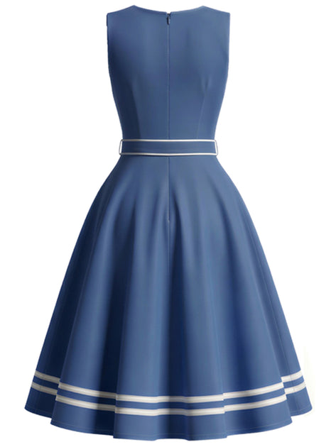 retro sailor dress Navy Blue Collar Swing - Large Featuring a classic sailor collar Exquisite Costumes:: Vintage Sailor Dress