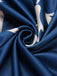 She slips into this Blue 1940s One-Shoulder Plants Slit Dress and suddenly it's a 1940s daydream