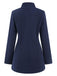Blue 1940s Solid Stand Collar Double Breasted Coat, vintage coat, retro outerwear - perfect for women who love vintage and retro fashion