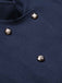 Blue 1940s Solid Stand Collar Double Breasted Coat, vintage coat, retro outerwear - perfect for women who love vintage and retro fashion