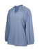 Blue 1940s Solid V-Neck Swiss Dot Blouse, vintage top, retro blouse - perfect for women who love vintage and retro fashion