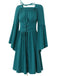 1940s Square Neck LaceUp Ruched | 1940s | vintage dress, retro fashion