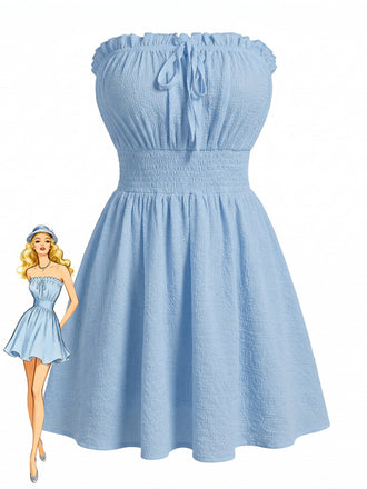 Blue 1940s Dress 2