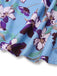 Blue 1940s V-Neck Floral Puff Sleeve Dress - vintage dress, retro fashion