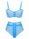 Blue 1950s Button Patchwork Swimsuit, vintage swimsuit, pin-up swimwear - perfect for women who love vintage and retro fashion