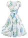 [Pre-Sale] 1950s Floral Print V-Neck Swing Dress, vintage dress, retro fashion, rockabilly, pin-up fashion - perfect for women who love vintage and retro fashion