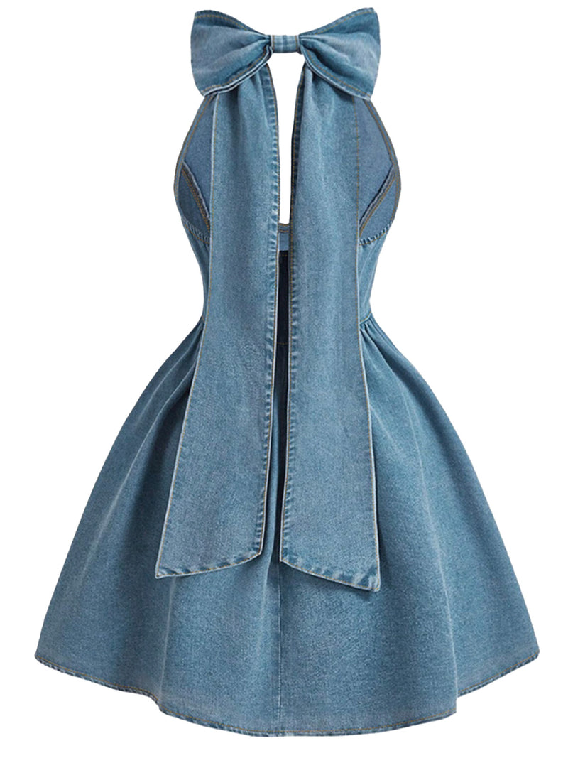 bow denim dress Blue 1950s Halter Diamond One Shoulder Purple Plus Size Dresses with Sleeves Imported. Coat Chest Size:34