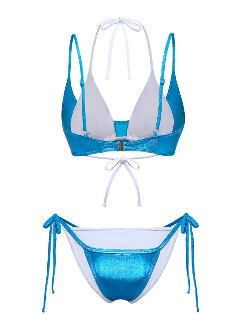 Blue 1950s High Waist Bikini - vintage fashion, retro style