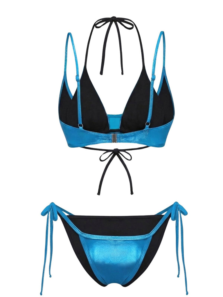 Blue 1950s High Waist Bikini - vintage fashion, retro style