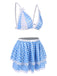 Blue 1950s Pin Check Straps Pajama, vintage fashion, retro style - perfect for women who love vintage and retro fashion