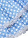 Blue 1950s Pin Check Straps Pajama, vintage fashion, retro style - perfect for women who love vintage and retro fashion