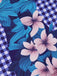 Blue 1950s Plaid Floral Swimsuit: timeless style reimagined