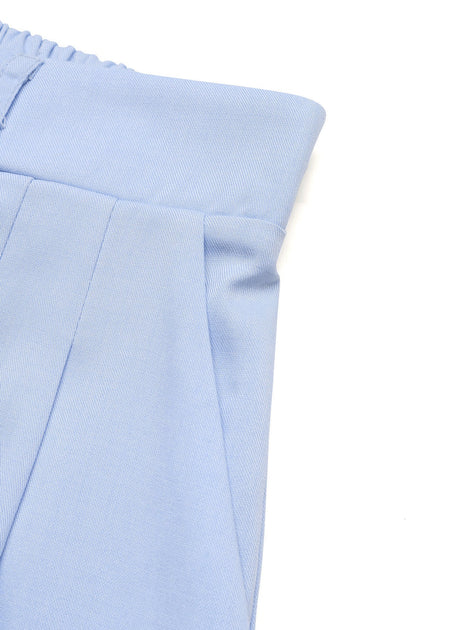 Blue 1950s Plicated Wide Leg Shorts | Retro Stage