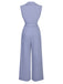Blue 1950s Solid Cap Sleeves Lapel Jumpsuit, vintage romper, retro jumpsuit - perfect for women who love vintage and retro fashion