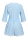 This Blue 1950s V-Neck Solid Belted Romper carries 1950s stories waiting to be told