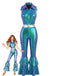 Blue 1960s Belted Patchwork Vintage Jumpsuit