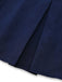 Blue 1960s High-Waist Pleat Denim Skirt - vintage skirt, retro style, swing skirt for vintage lovers