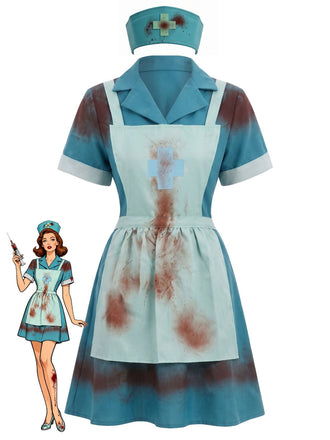 Blue 1960s Vintage Classic Dress