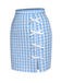 Blue 1960s Plaid BowKnot Skirts, vintage skirt, retro style - perfect for women who love vintage and retro fashion