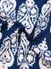 Blue 1970s Boho Ethnic Print Strap Belted Jumpsuit - vintage jumpsuit, retro fashion