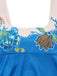 Blue 1970s Vintage Retro Dress 4
