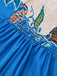 Blue 1970s Vintage Retro Dress 5