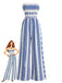 Elegant Blue 1930s Vintage Jumpsuit 1