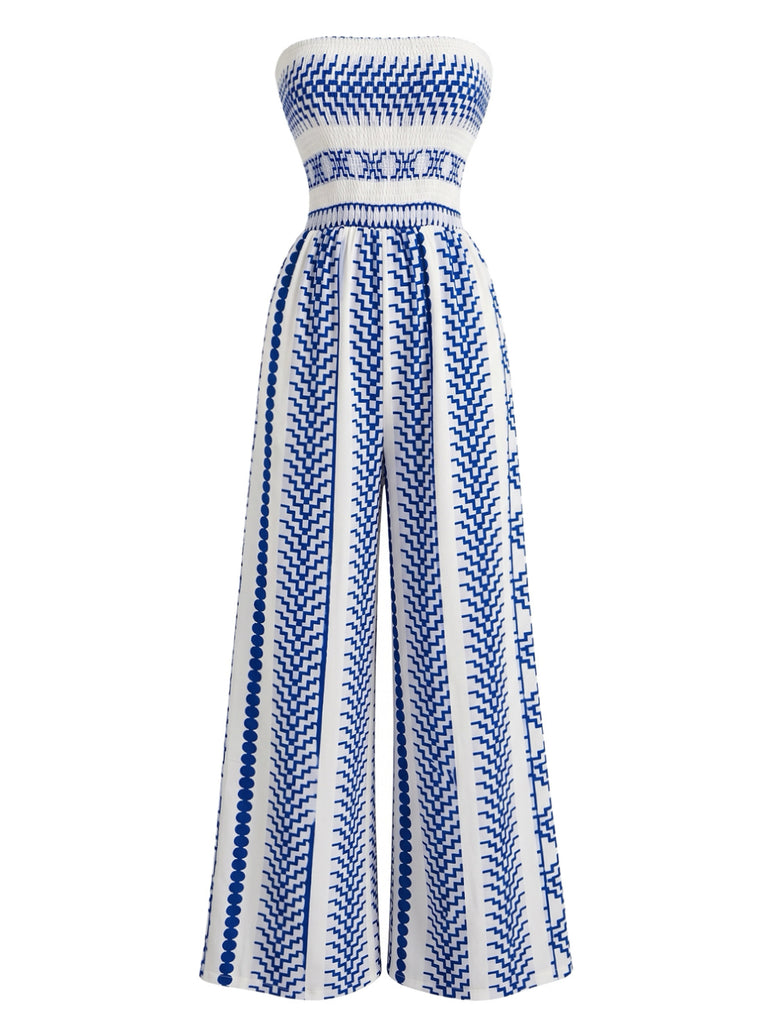 Elegant Blue 1930s Vintage Jumpsuit 2