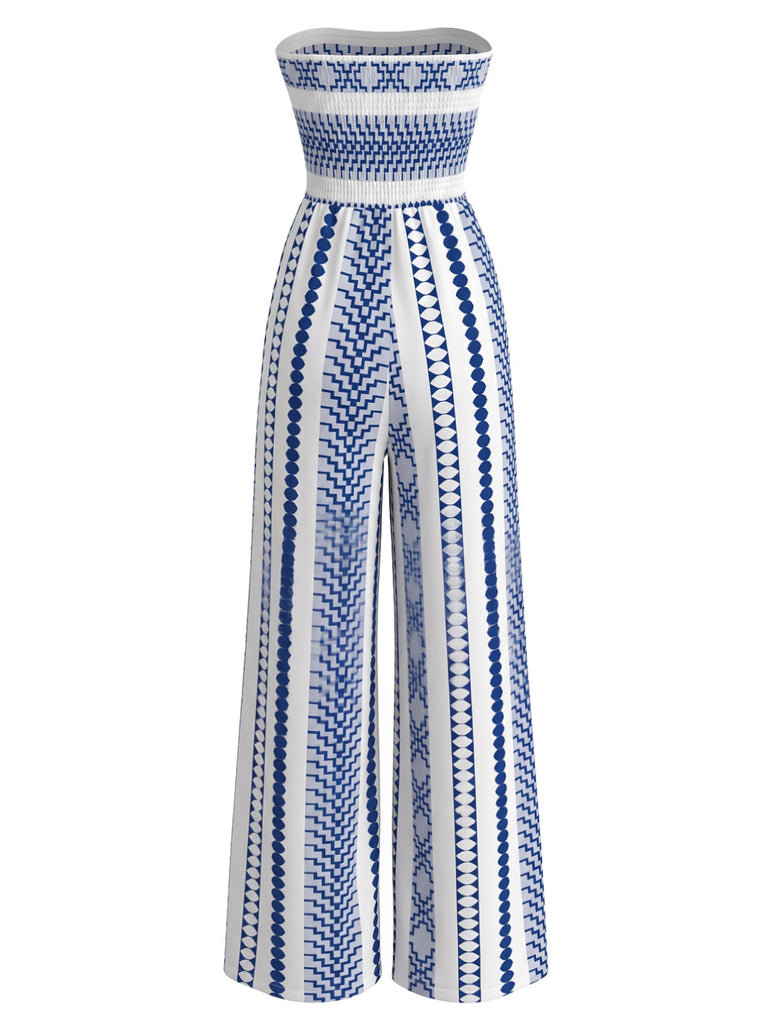 Elegant Blue 1930s Vintage Jumpsuit 3