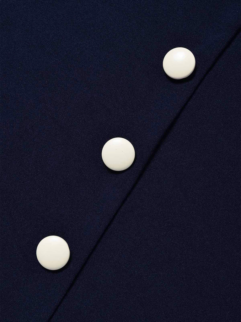 [Pre-Sale] Blue 1970s Knit Peter Pan Collar Dress 6
