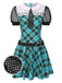 Blue 1970s Plaid Peter Pan Collar Frankie Stein Dress, vintage dress, retro fashion - perfect for women who love vintage and retro fashion