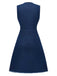 Blue 1970s Pockets Sleeveless A-Line Denim Dress - vintage dress, retro fashion