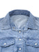 Blue 1980s Denim Button-Down Utility Romper - vintage jumpsuit, retro fashion