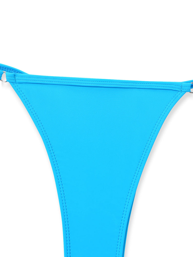 Blue 1980s Halter Starfish Bikini Set - vintage fashion, retro style