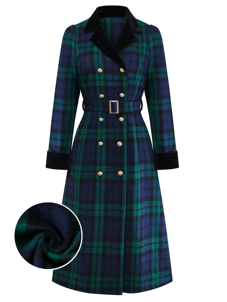 Dress Navy And Green Plaid Coat Puffy Sleeves Asymmetrical Plaid Jacket/ dress Dress Navy And Green Plaid Coat Puffy Sleeves Asymmetrical Plaid Jacket/ dress