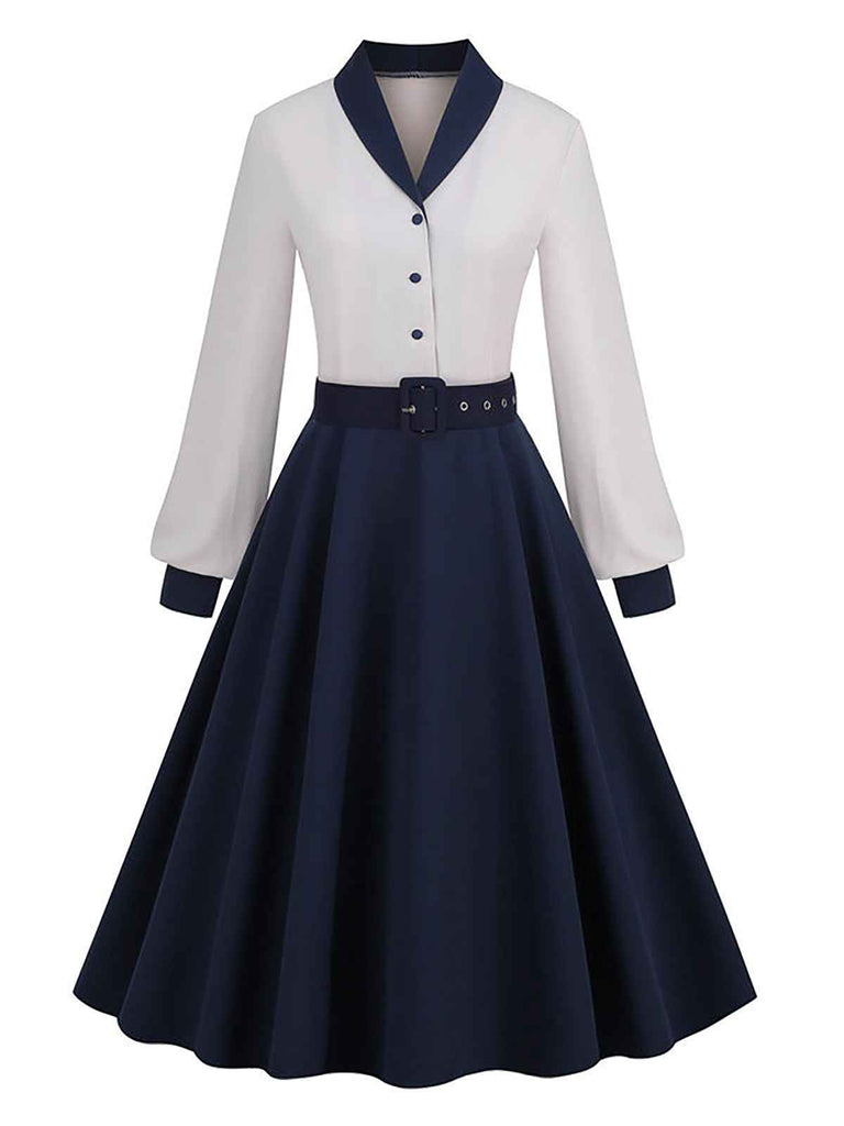 blue and white patchwork dress Poppy™ main image 0