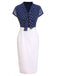Blue & White 1960s Polka Dot Cap Sleeve Dress, vintage dress, retro fashion - perfect for women who love vintage and retro fashion