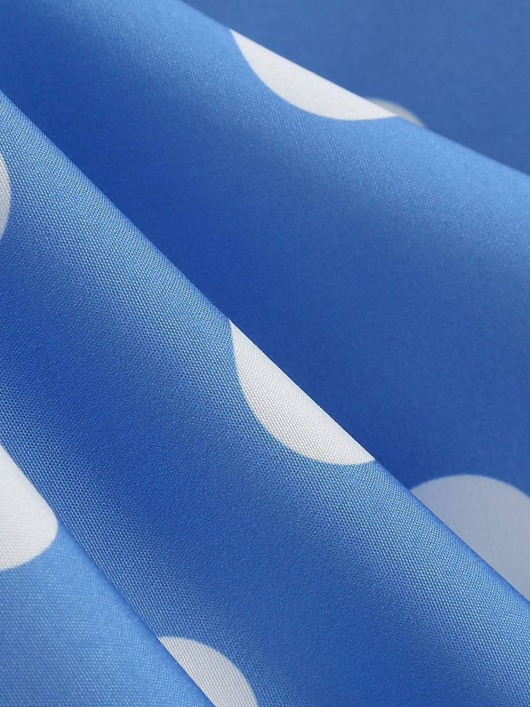 1950s Polka Dot Peter Pan Collar Sleeveless Dress