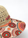 Bohemian Mandala Print Crochet Straw Bow Sun Hat - vintage fashion, retro style