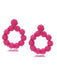 Bohemian Raffia Hoop Statement Earrings - vintage fashion, retro style