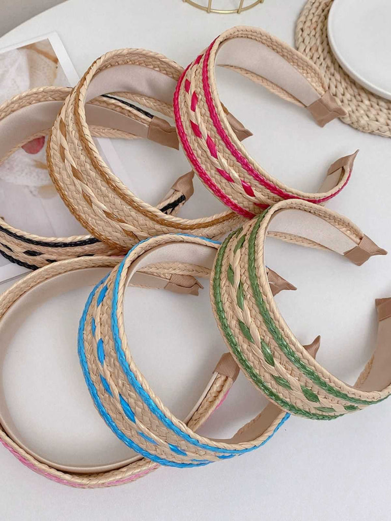 Boho Color Patchwork Braided Headband - vintage fashion, retro style