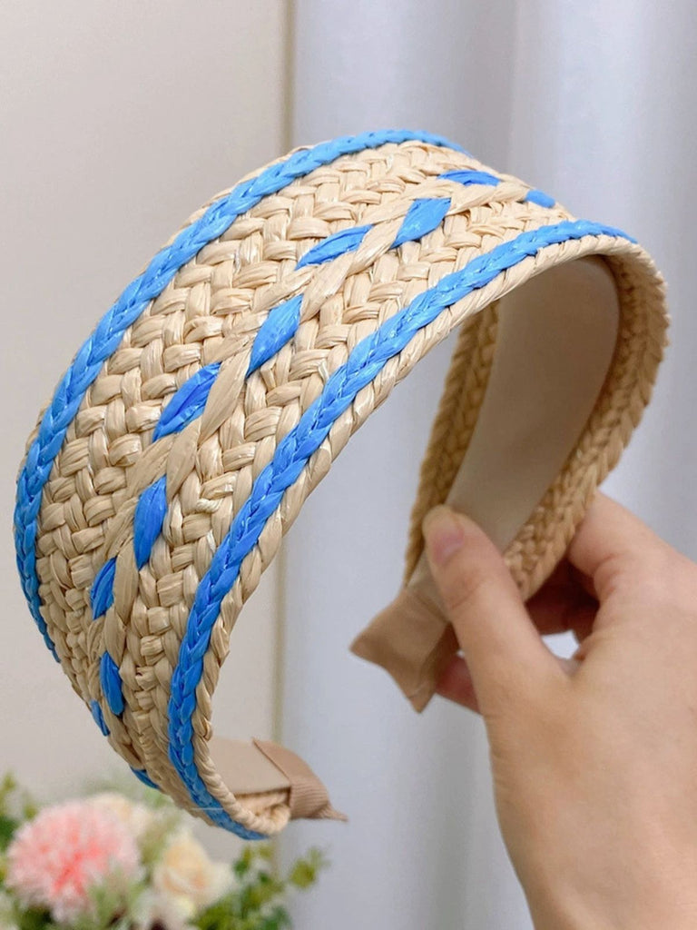 Boho Color Patchwork Braided Headband - vintage fashion, retro style