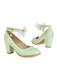 Bow Patent Leather Mary Jane Chunky Heels - vintage shoes, retro heels